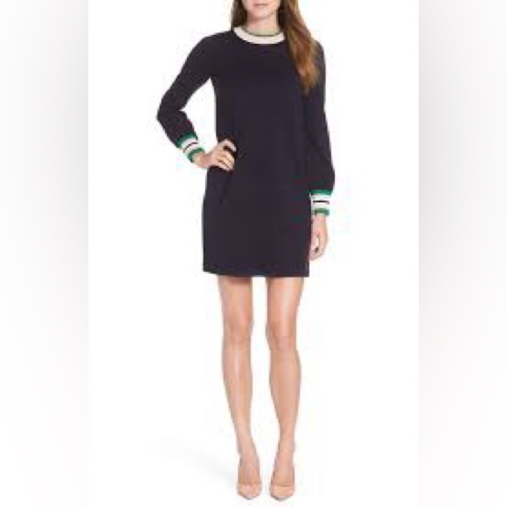 1901 Blue‎ Knit Dress  Sz L Long sleeve